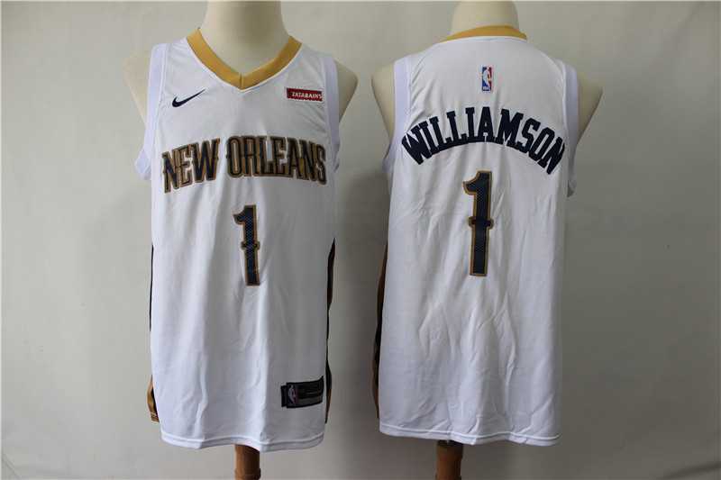 Pelicans 1 Zion Williamson White Nike Swingman Jersey,We sell and wholesale Pelicans 1 Zion Williamson White Nike Swingman Jersey on line form chian!